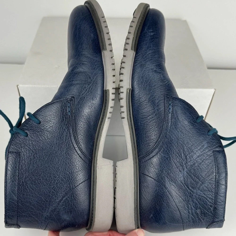 Cole Haan Men’s Great Jones Chukka II Boots Blue Leather Lace Up Size 7.5 Preppy
